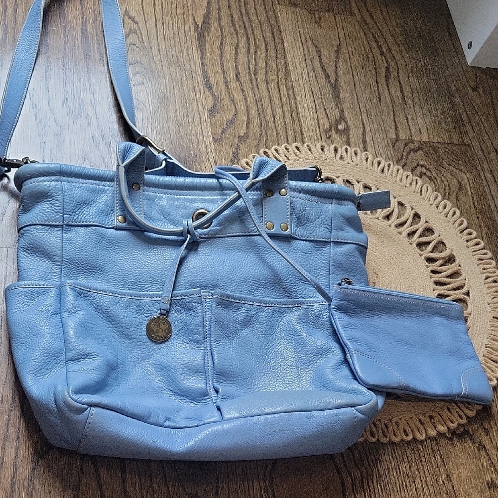 LEVENGER Blue Leather Women's Bag